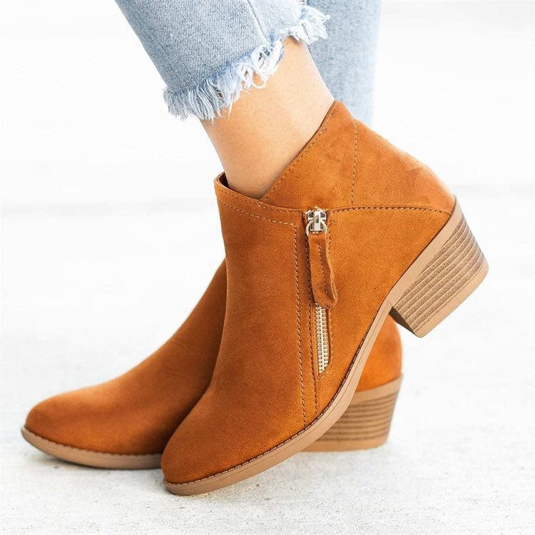 C&M® | Ankle Boots With Side Zipper
