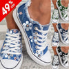 Women's Sneakers Floral Lace-up Canvas Sneakers