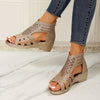 Comelyy Wedge rhinestone sandals